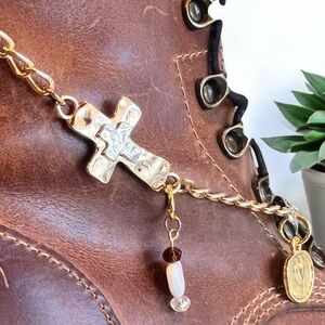 Boot jewelry, boot bracelet, boot accessory, boot chain, boot chain, faith charm